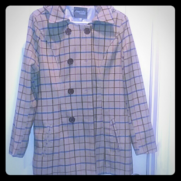 Charlotte Russe Jackets & Blazers - Womens plaid Trench Coat